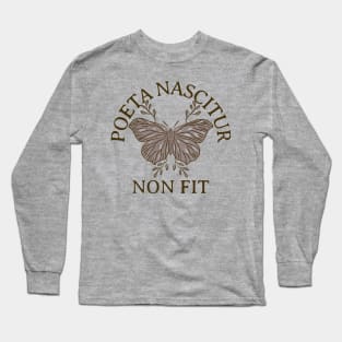 A Poet is Born, Not Made, Dark Academia Moth Long Sleeve T-Shirt